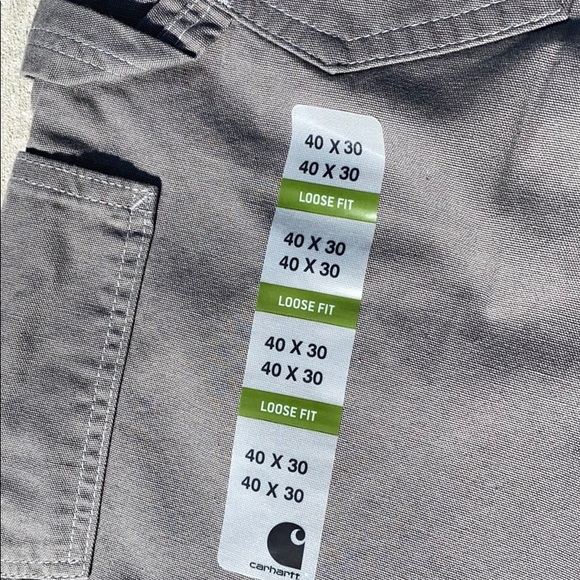 NWT Carhartt 40x 30 Carpenter Pants Gray - Picture 9 of 10